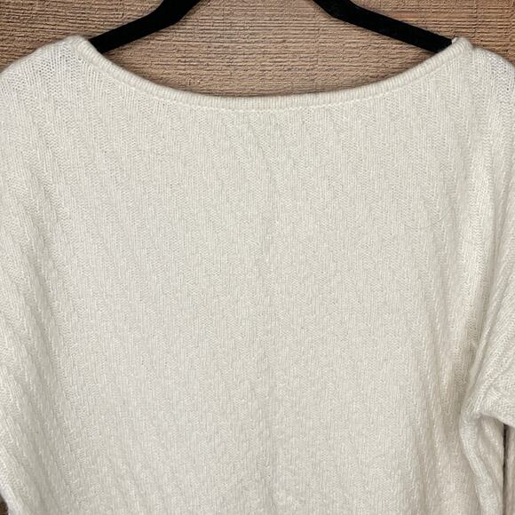 Ann Taylor Alpaca Wool Wide Sleeve Sweater Ivory Size Small - Picture 7 of 8